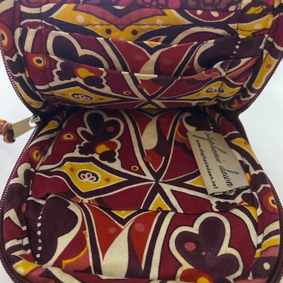 Stephanie Dawn manufacture Vera Bradley Paisley ID Crossbody adjustable strap - Picture 3 of 8
